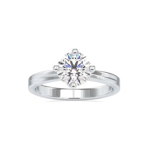 1.50 CT Classic U Style 4 Prong Solitaire Engagement Ring|, Round Classic Solitaire Ring, Man Made Diamond Simulant, Minimalist Bride Ring