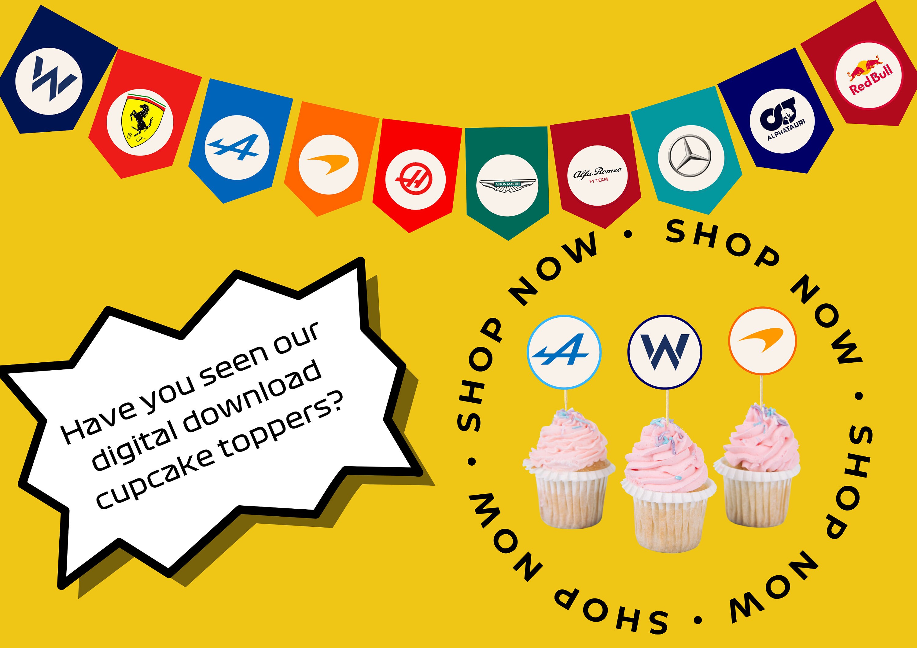 Printable F1 Party Banner Bunting Formula One Party Bunting Etsy