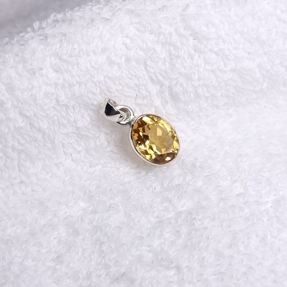 Natural AAA Grade ethically sourced Citrine in 925 solid Sterling Silver Pendant, Handmade Gift For her, Engagement Gift, Gemstone Jewelry