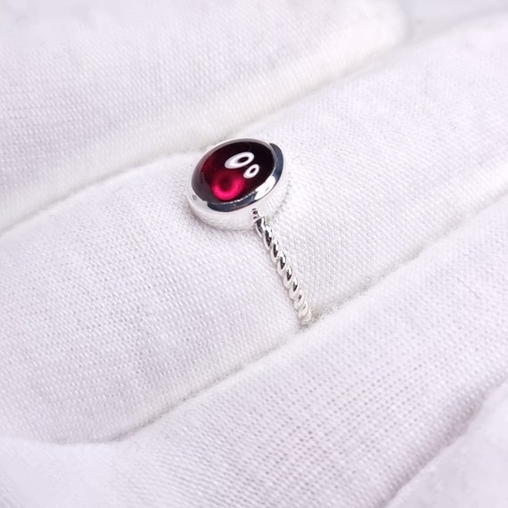 Natural AAA grade Rhodolite Garnet Ring, 925 Sterling Silver, Handmade Ring, Gift For Fiance, Alternative Engagement Gift, Gemstone Jewelry