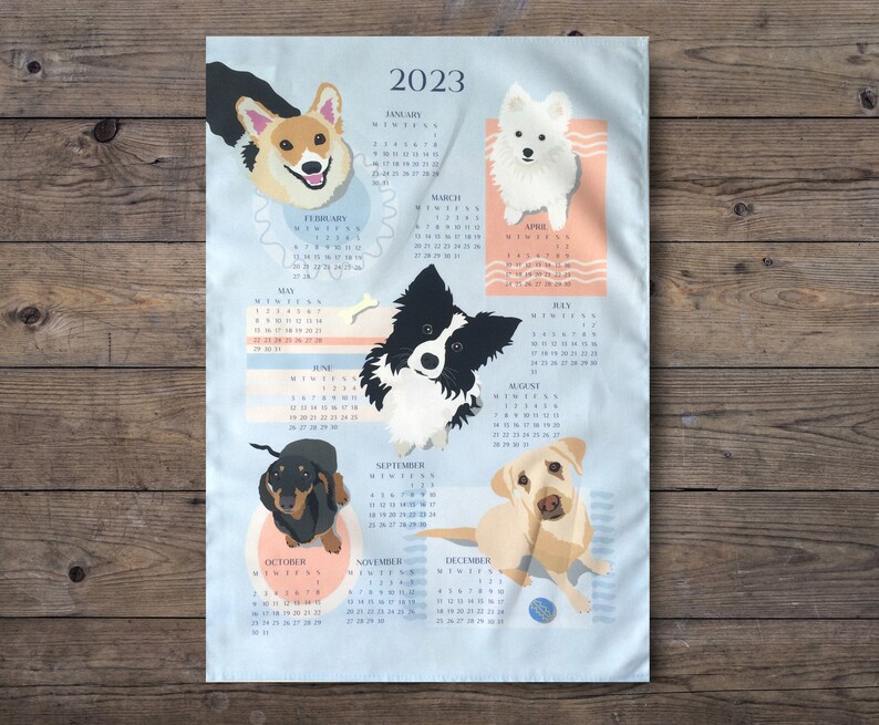 Torchon Calendrier 2023 Chiens Nouveau cadeau pour la - Etsy France Torchon Calendrier 2023 Chiens Nouveau cadeau pour la - Etsy France