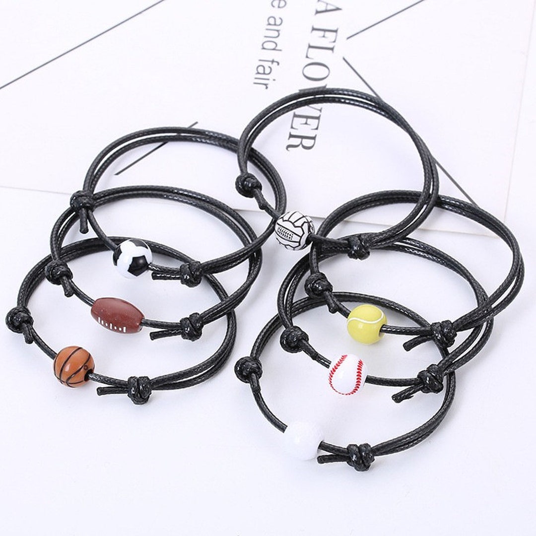 Sport Style Adjustable Braid Rope Bracelets Basketball Soccer - Etsy