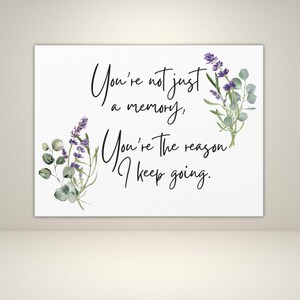 Loss of Father or Mother Sympathy Gift, Bereavement Memorial Gift, In Loving Memory Quote Wall Art Canvas, Home Decor