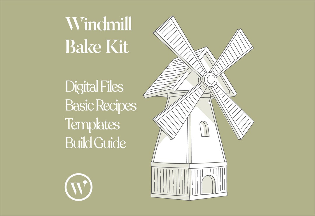Cookie Windmill Construction Templates and Instructions - Etsy