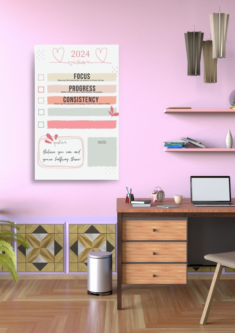 Custom 2024 Vision Board Poster Etsy