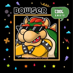 Twitch and Discord Premade Emote | Bowser Cool | Live Streaming Mario Bros