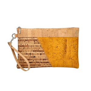 Cork evening bag, Clutch, Vegan leather pouch, Mothers Day gift, Pochette for women