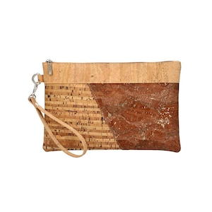 Cork evening bag, Clutch, Vegan leather pouch, Pochette for women, Best gifts for her, Gifts for mom or friend