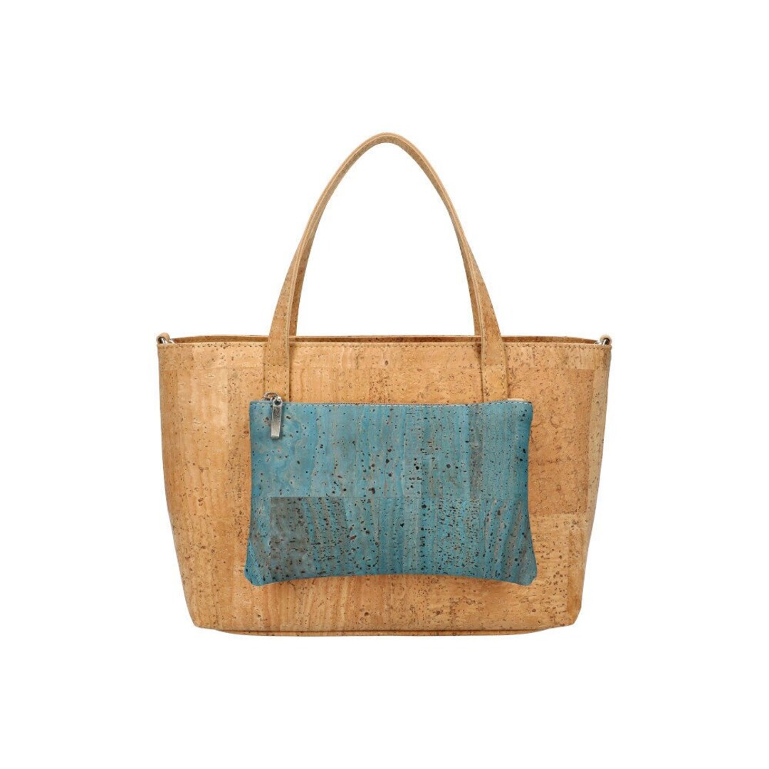 Premium Cork Bag for Women, Vegan Leather Shoulder Bag, Weekend