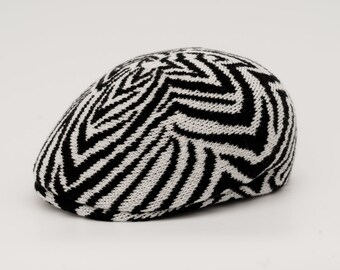 Summer women's cap with a print of a animal / Women's stylish caps / cotton cap / molded knitwear / summer camp / Made in Israel.