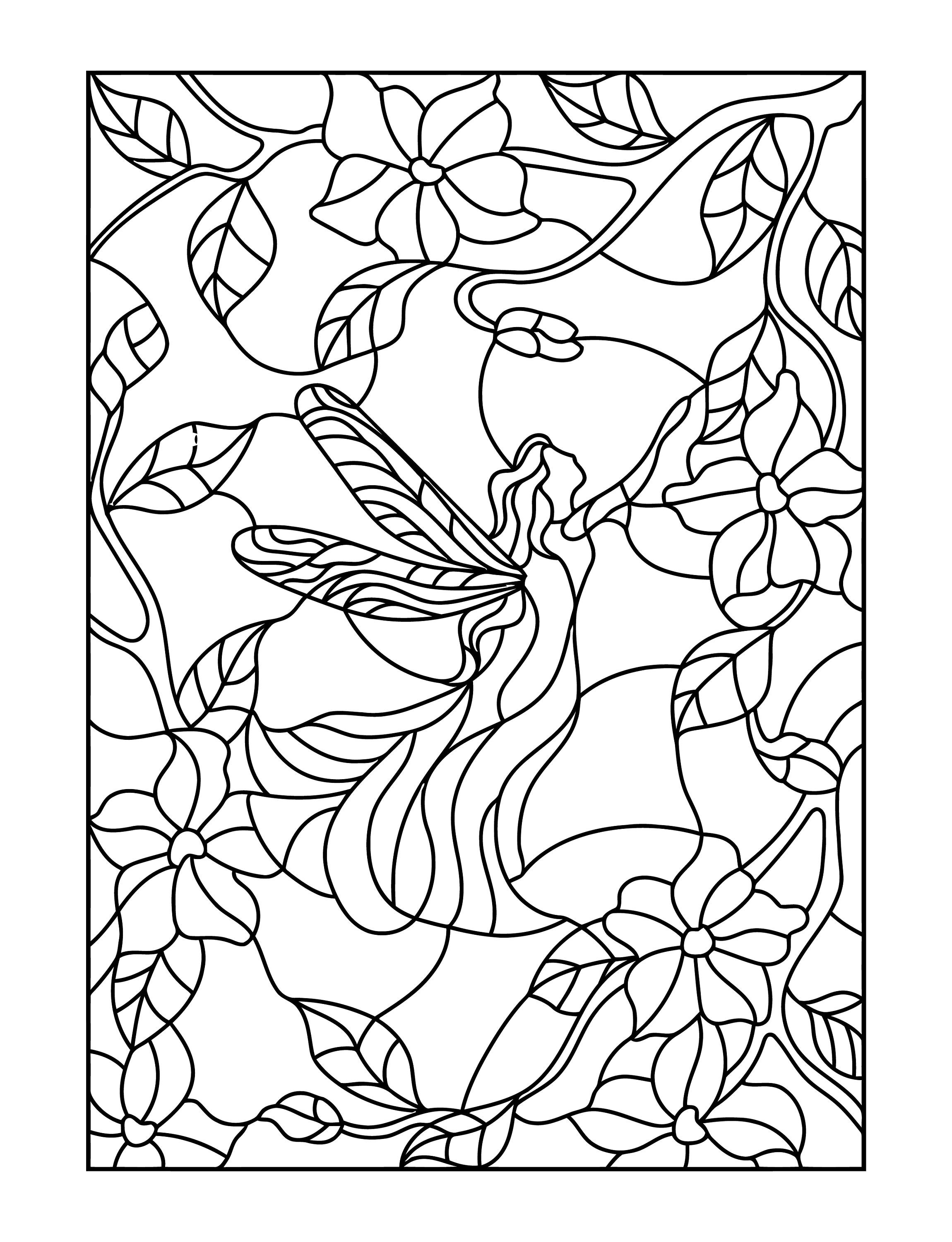 Libro para colorear vitrales imprimibles: ¡50 hermosas imágenes para ...