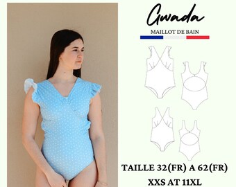 PDF sewing pattern GWADA, swimsuit