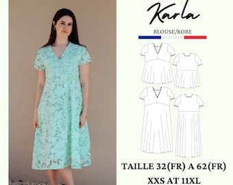 PDF sewing pattern KARLA, Blouse