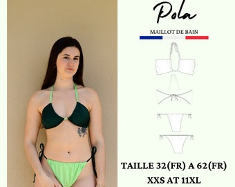 PDF sewing pattern POLA, 2-piece swimsuit