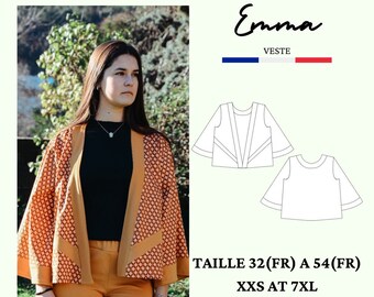 EMMA PDF sewing pattern, fluid jacket