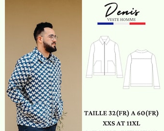 PDF sewing pattern DENIS, men's jacket