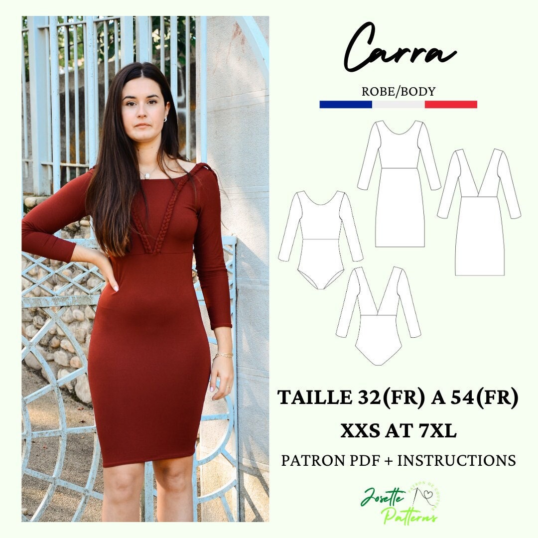 Carra - Womens Dress / Bodysuit - Josette Patterns Carra - Womens Dress / Bodysuit - Josette Patterns