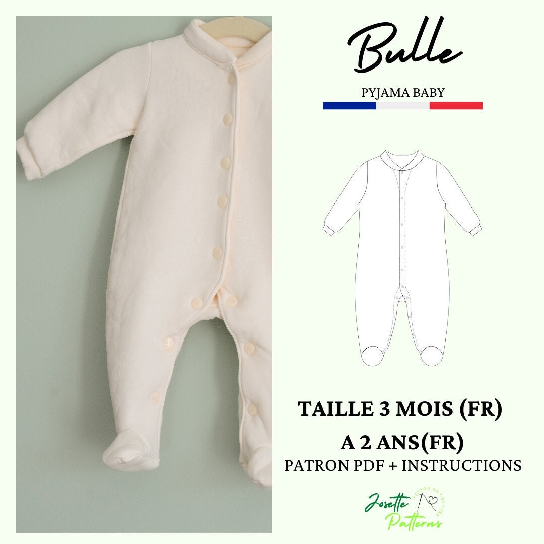 Bulle - Baby Pyjamas - Josette Patterns Bulle - Baby Pyjamas - Josette Patterns