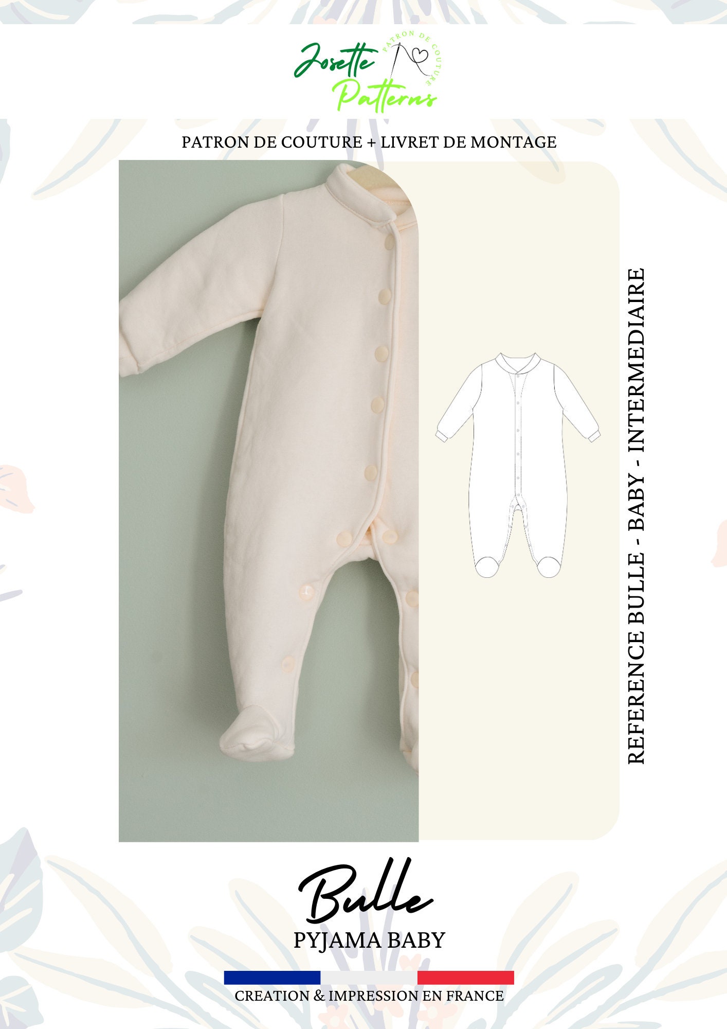 Bulle - Baby Pyjamas - Josette Patterns Bulle - Baby Pyjamas - Josette Patterns