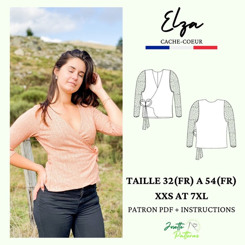 PDF Sewing Pattern ELZA, Wrap - Etsy