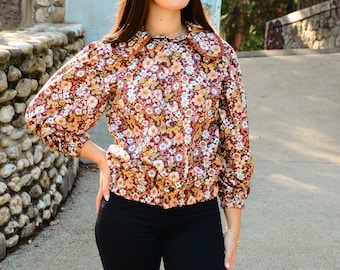 Patrón de costura PDF FLORA, blusa