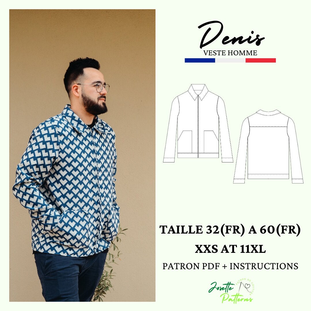 Denis - Mens Jacket - Josette Patterns Denis - Mens Jacket - Josette Patterns