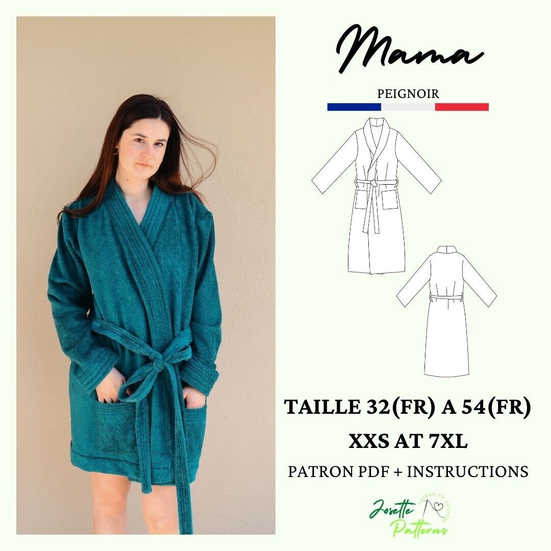 PDF Sewing Pattern MAMA, Bathrobe - Etsy