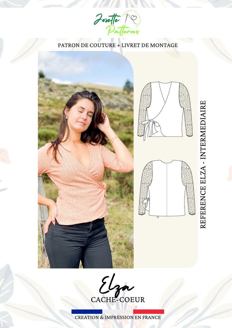 PDF Sewing Pattern ELZA, Wrap - Etsy
