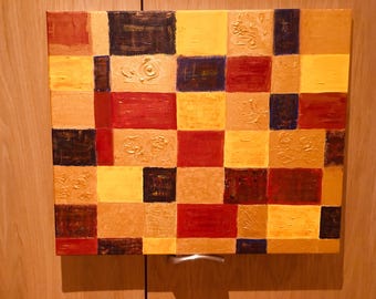 Tartán de rosas - pintura original