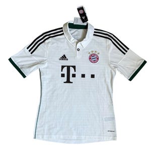 FC Bayern Munich White Adidas Jersey – ClimaCool – Men's – Vintage Football – Very Good Condition