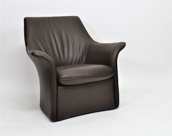 Vintage Lounge Armchair Armchair Leather Armchair Midcentury Leather Chair