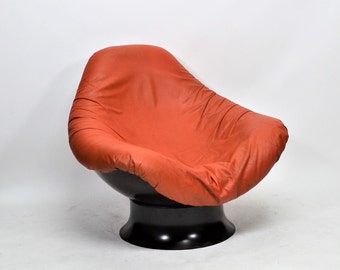 Rodica Chair by Mario Brunu Vintage Lounge Chair Armchair Relax Armchair Leather Armchair Space Age Retro Leather 70s Rare