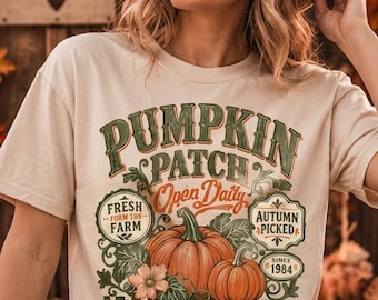 Retro Pumpkin Patch Png, Trendy Fall Sublimation Design, Distressed Fall Png, Farm Fresh Pumpkin Png
