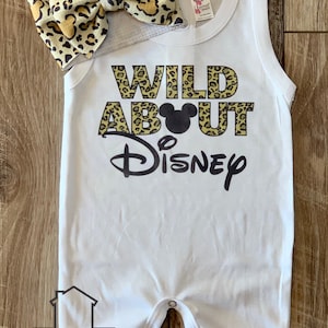 Wild About Disney Baby Tank Romper Set / Baby Romper Shorts / Animal Kingdom Outfit