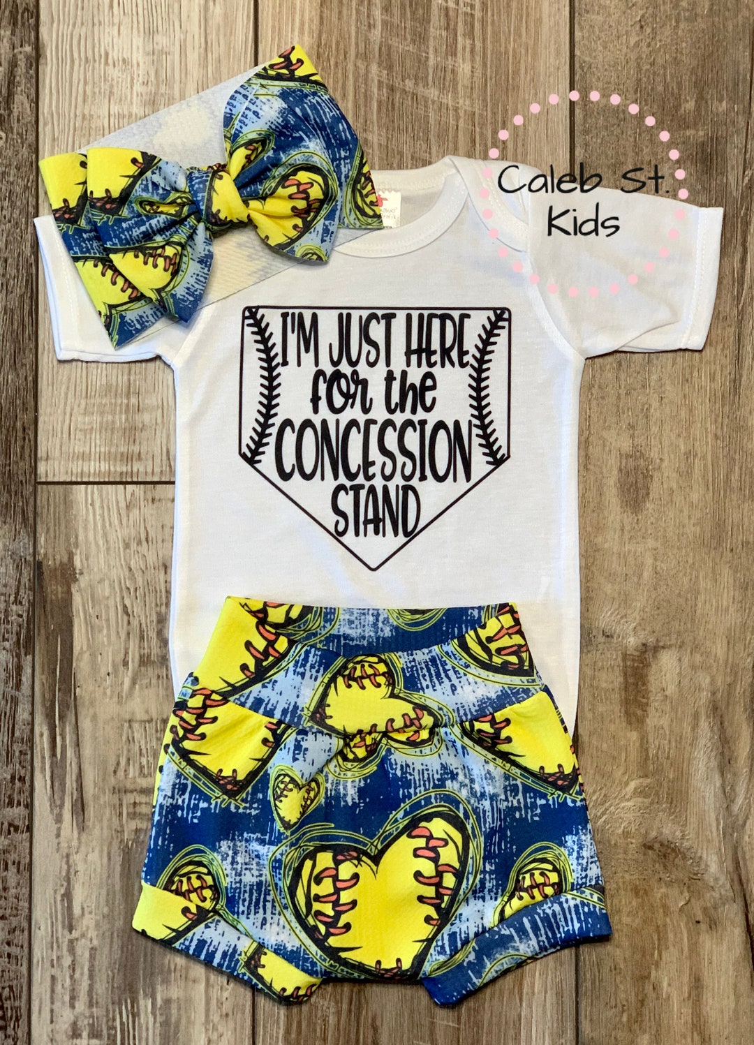 Girls Softball Outfit Here for the Consessions Baby or Toddler Girl
