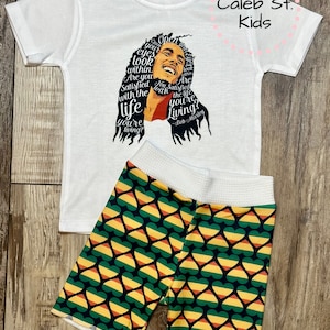 Marley One Love Rasta Baby or Toddler Boy Set / Baby or Toddler Boy Shorts / One Love Outfit