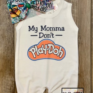 Momma Don&#39;t Play Baby Tank Romper Set / Baby Romper Shorts / MK Magic Outfit