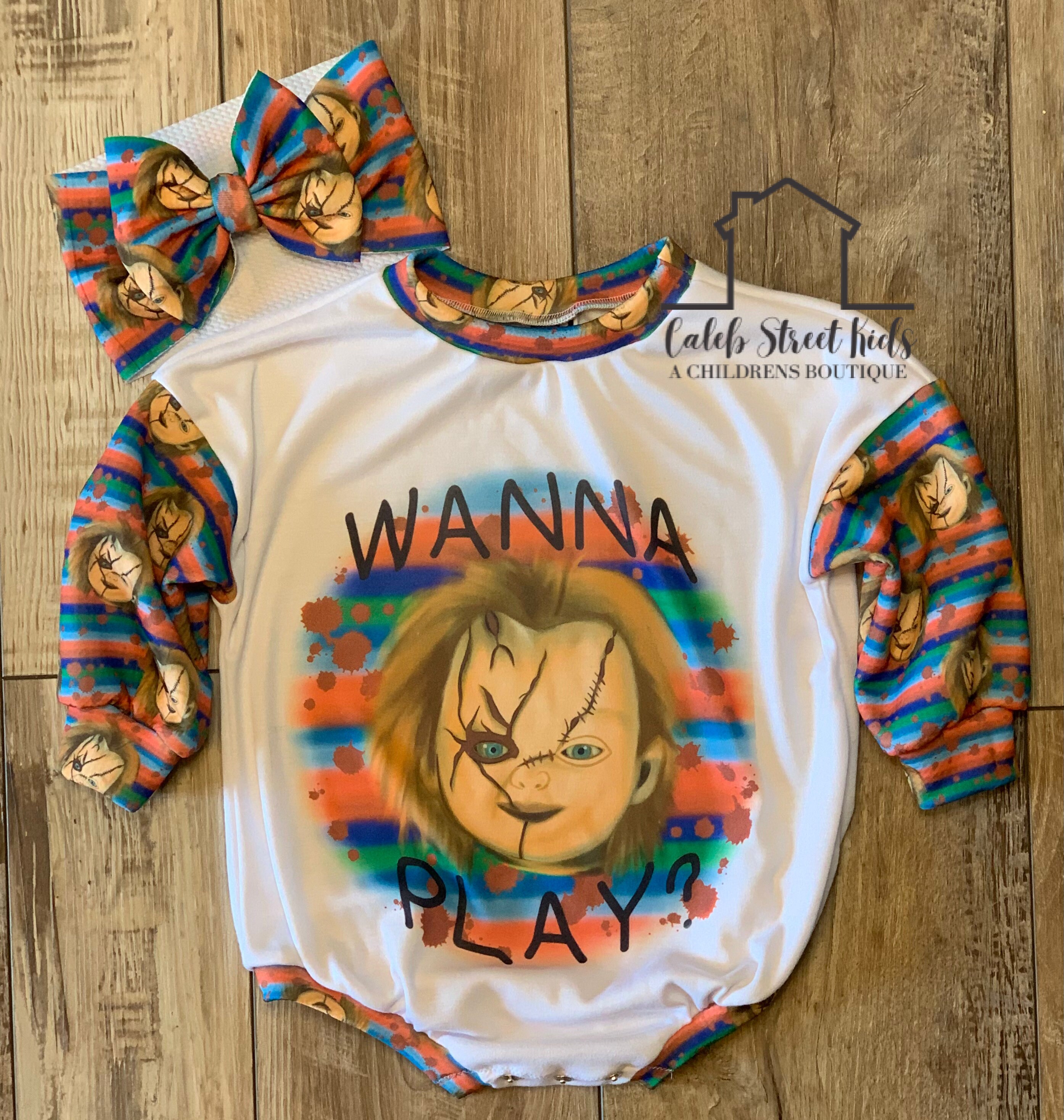 Chucky Costume Chucky Striped Shirt Toddler Chucky Costume Baby - Main Image