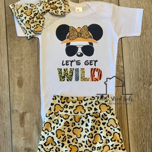 Let&#39;s Get Wild Animal Kingdom Baby or Toddler Set / Baby Bummies Biker Shorts / Magic Outfit