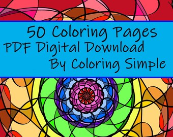 50枚のPDFぬり絵、心を落ち着かせるために