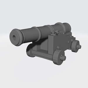 10 Light Naval Cannon For 28mm (1:56) Miniature Gaming and D&D