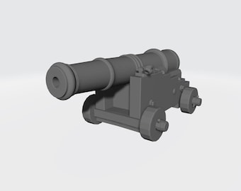 10 Light Naval Cannon For 28mm (1:56) Miniature Gaming and D&D