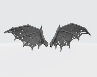 4 Sets Demonic Wings For Kitbash Miniatures and Table Top Gaming