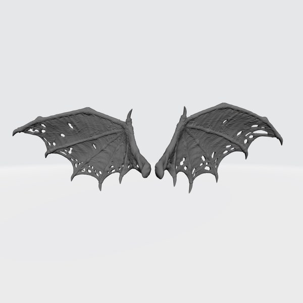 4 Sets Demonic Wings For Kitbash Miniatures and Table Top Gaming