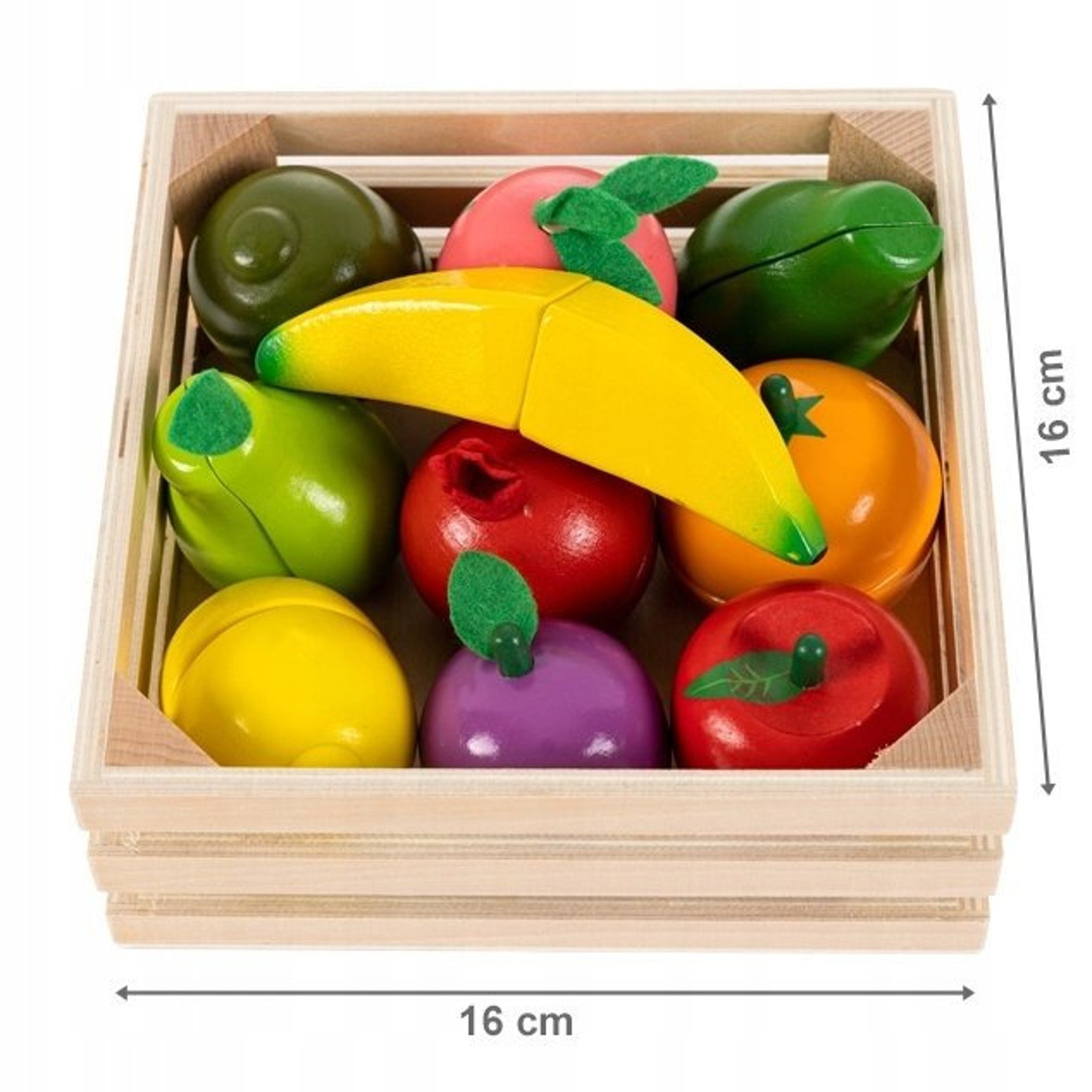 Wooden Fruits, Wooden Fruit Set, Wood Play Food, Toy Kitchen