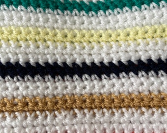 Manta de crochet multicolor