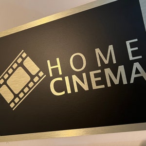 Home cinema sign cinema homecinema cinema sign aluminum composite panel 300x200