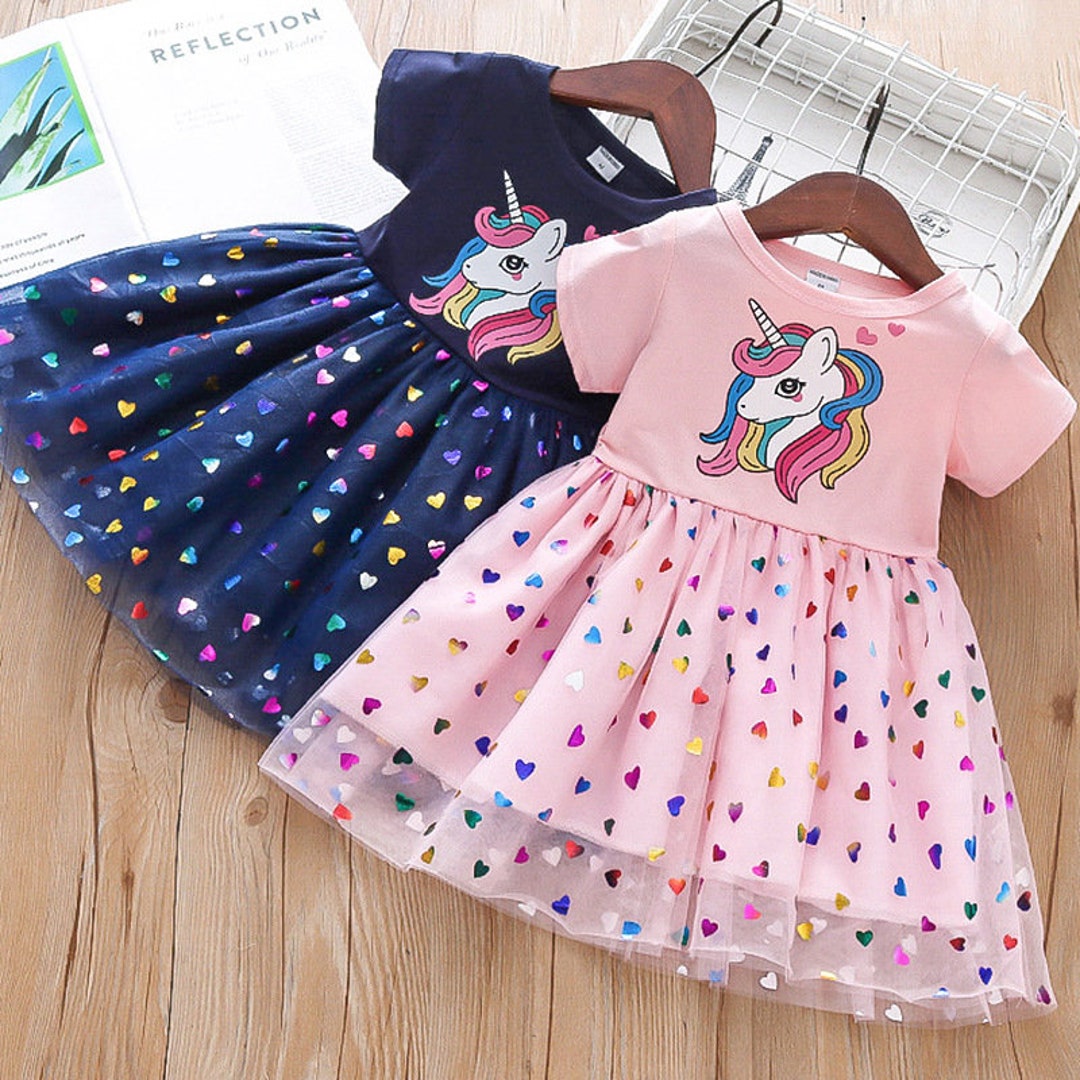 Unicorn Birthday Outfit Unicorn Girls Birthday Dress Etsy