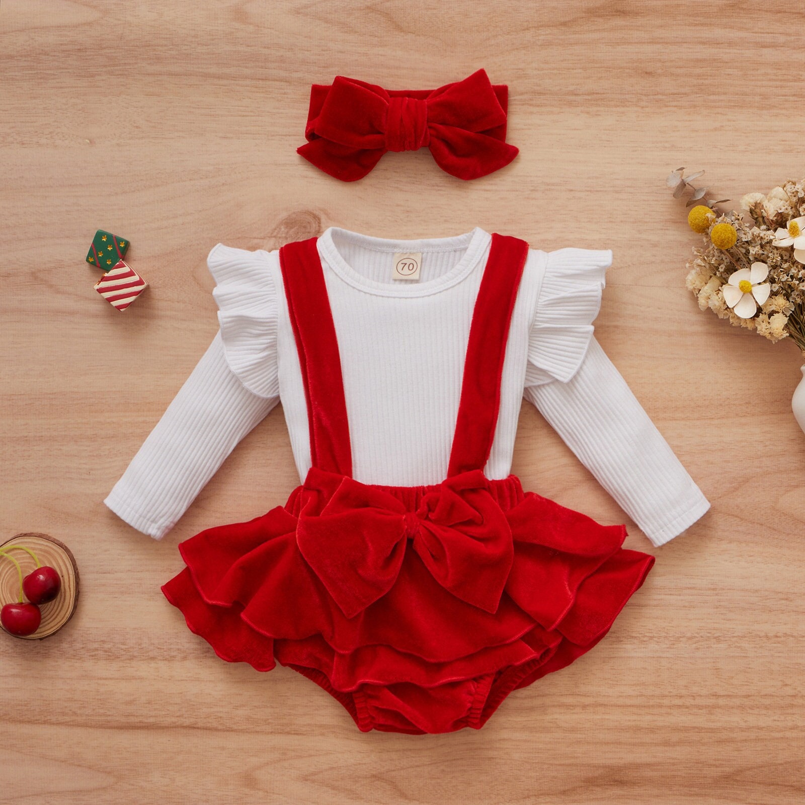 Baby Christmas Outfit First Christmas Girls Outfit Christmas - Etsy