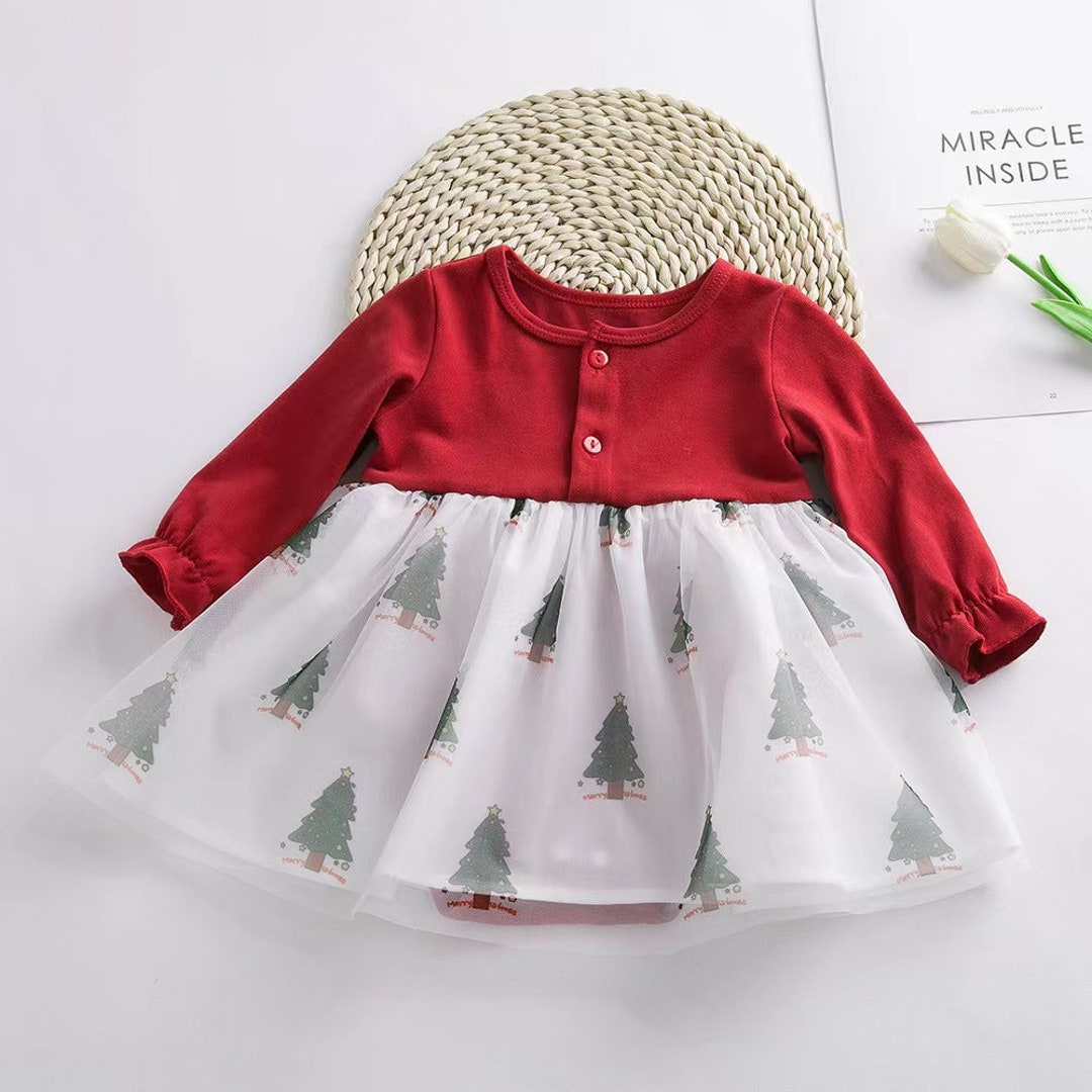 Christmas Baby Girl Dress Girl Birthday Dress Toddler Etsy